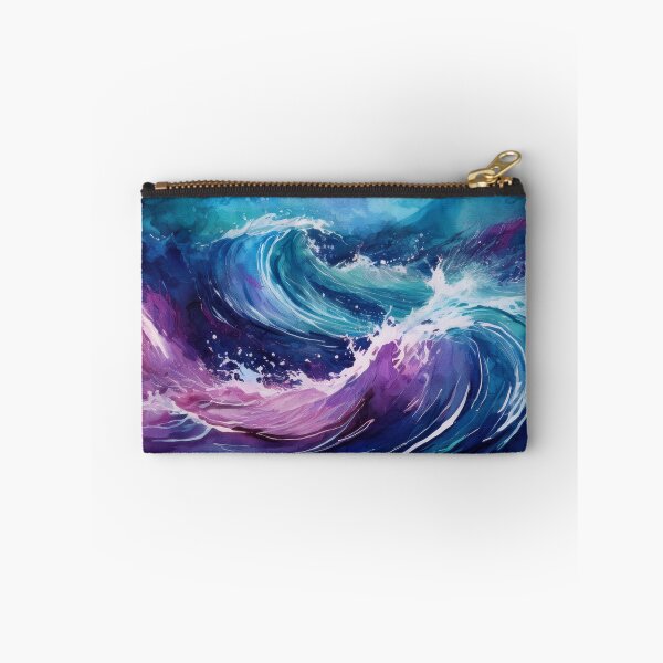 Item preview, stormy ocean purple wave designed and sold by Valentina-V.