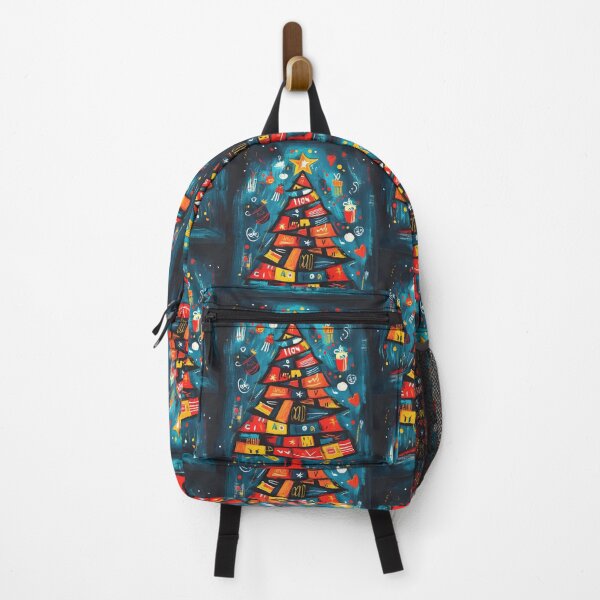 Item preview, Colorful Christmas Tree with Geometric Patterns - Whimsical Design and Vibrant Star Generative AI Art designed and sold by OlfactoART Studio.