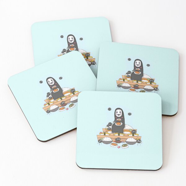 Item preview, No-Face, Soot Sprites, and sushi! (no background) designed and sold by PuppetAlex.
