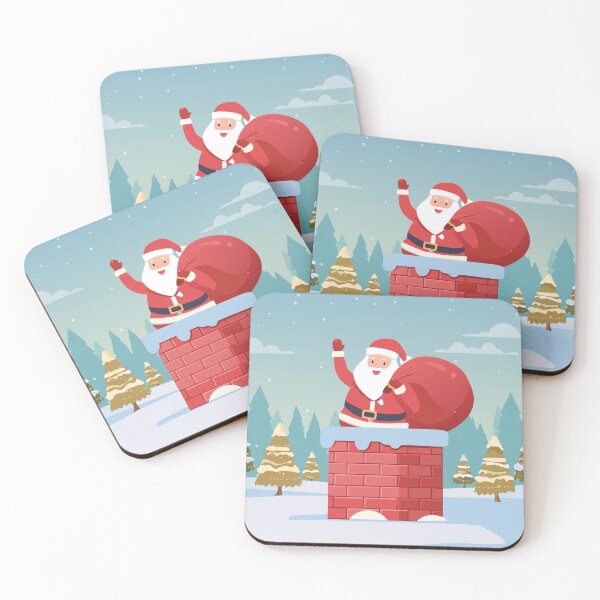 Item preview, Santa Going Down the Chimney designed and sold by UniqueGlobal.