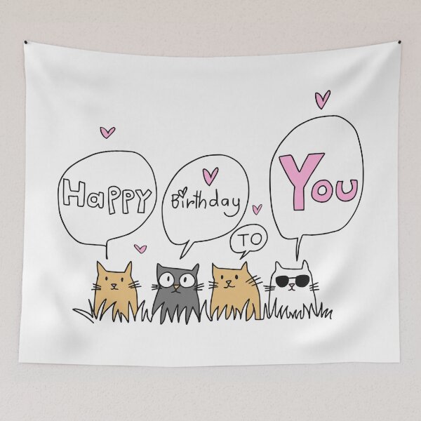Item preview, Cute Cats Happy Birthday To You Greeting designed and sold by Faissal Thomass.