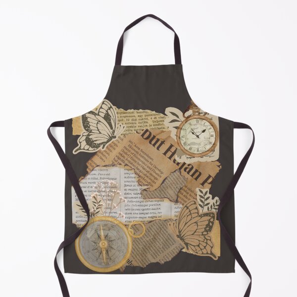 Artikelvorschau, Alte Zeitungsausschnitte. Stimmungsvolles Muster mit alten Zeitungen, einem Kompass und einer Uhr. entworfen und verkauft von AccessibleShop.