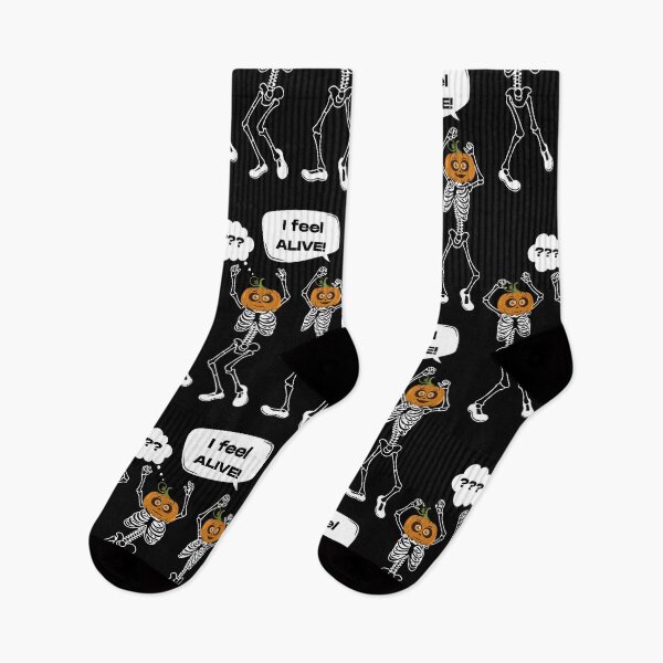 Item preview, Dancing skeletons with pumpkin heads.  designed and sold by AccessibleShop.