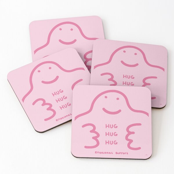 Item preview, Emotional Support: hugs always available with a smile pink version.  designed and sold by Catphonesoup.