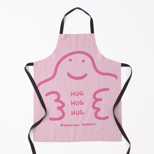 Item preview, Emotional Support: hugs always available with a smile pink version. designed and sold by Catphonesoup.