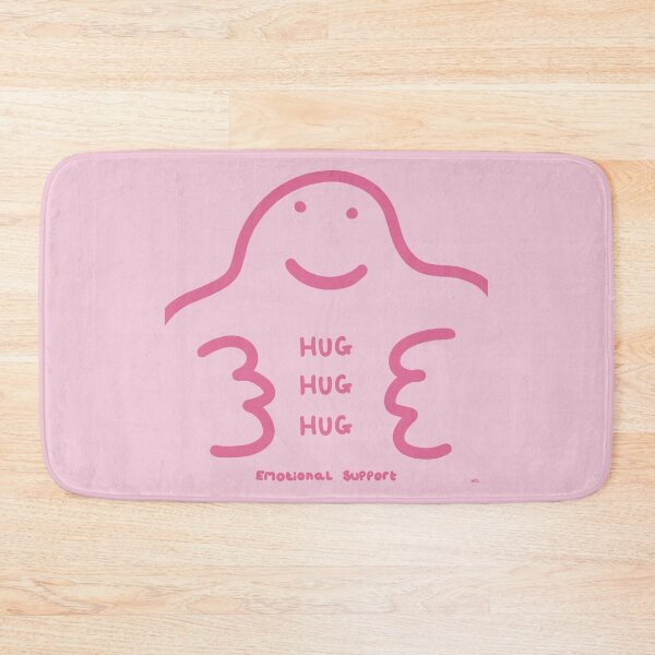 Item preview, Emotional Support: hugs always available with a smile pink version.  designed and sold by Catphonesoup.