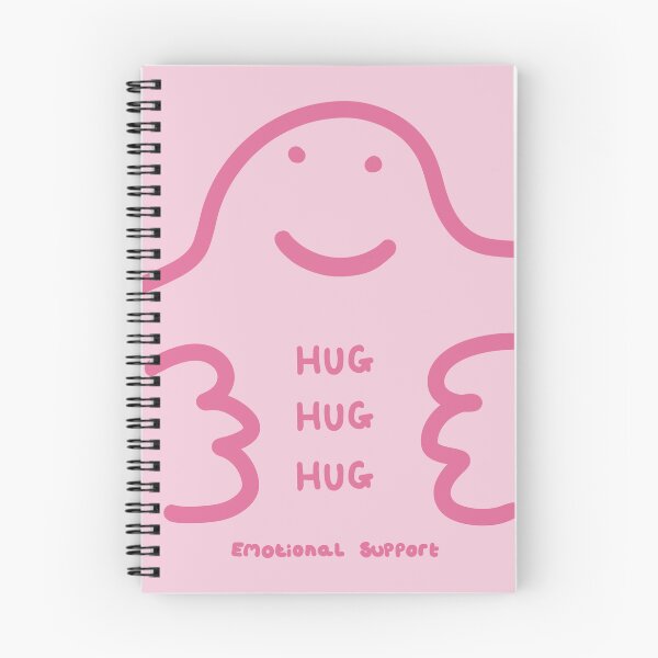 Item preview, Emotional Support: hugs always available with a smile pink version.  designed and sold by Catphonesoup.