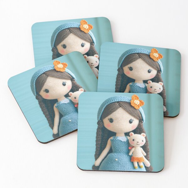 Item preview, Crochet Girl and Friend * designed and sold by SilverlynDraws.