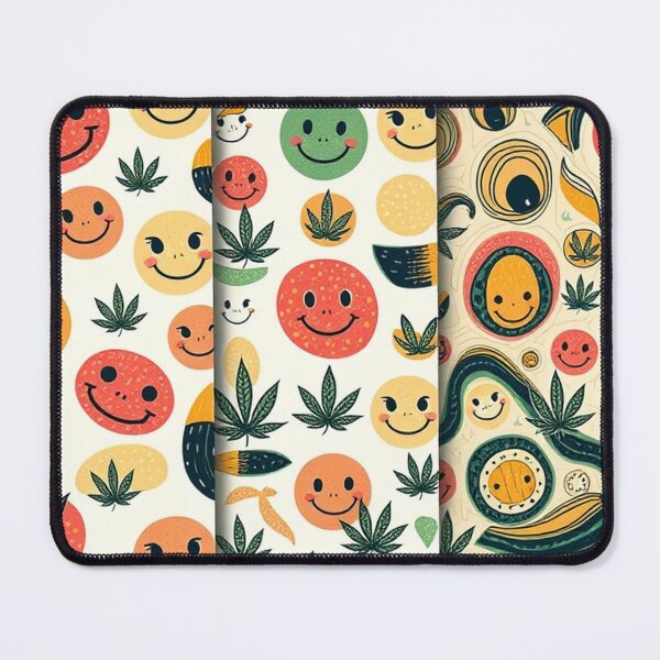 Item preview, Retro Abstract Patterns with Smiling Faces & Curves designed and sold by hjian8219.