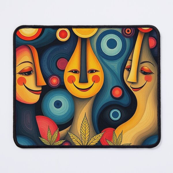 Item preview, Retro Abstract Patterns with Smiling Faces & Curves designed and sold by hjian8219.