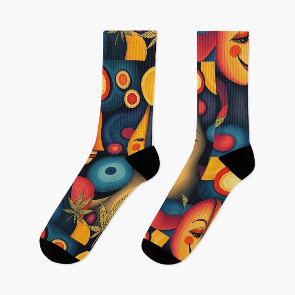 Item preview, Retro Abstract Patterns with Smiling Faces & Curves designed and sold by hjian8219.