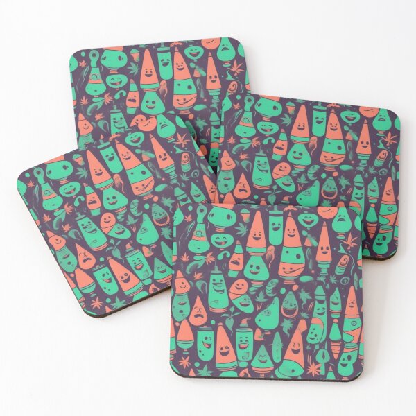 Item preview, Retro Abstract Patterns with Smiling Faces & Curves designed and sold by hjian8219.