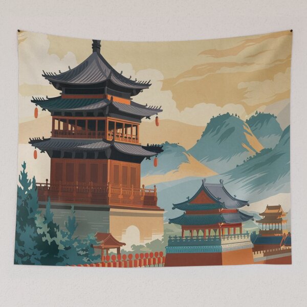 Item preview, Xi'an Vintage Travel Poster designed and sold by TravelerRat.