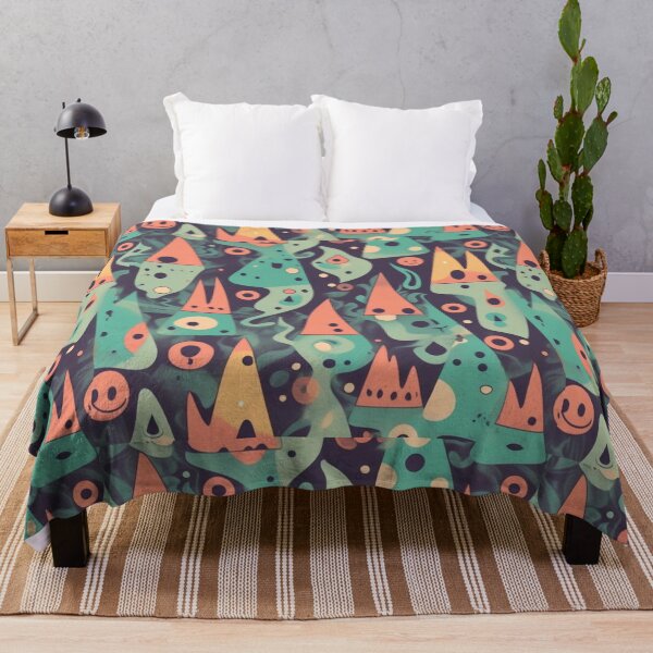 Item preview, Retro Abstract Patterns with Smiling Faces & Curves designed and sold by hjian8219.