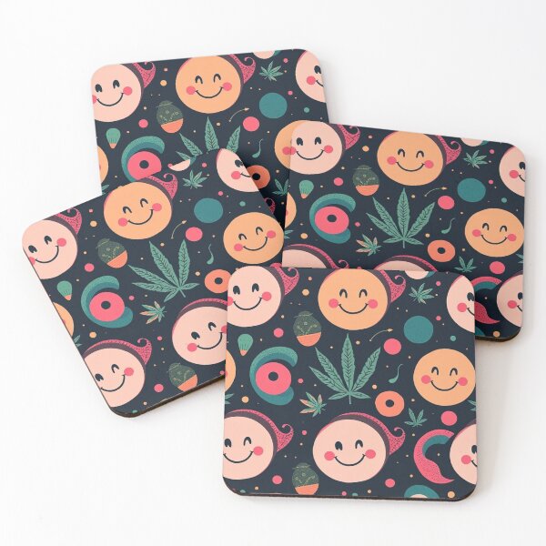 Item preview, Retro Abstract Patterns with Smiling Faces & Curves designed and sold by hjian8219.