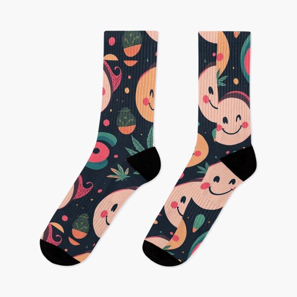 Item preview, Retro Abstract Patterns with Smiling Faces & Curves designed and sold by hjian8219.