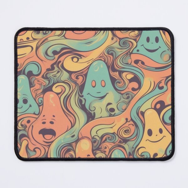 Item preview, Retro Abstract Patterns with Smiling Faces & Curves designed and sold by hjian8219.