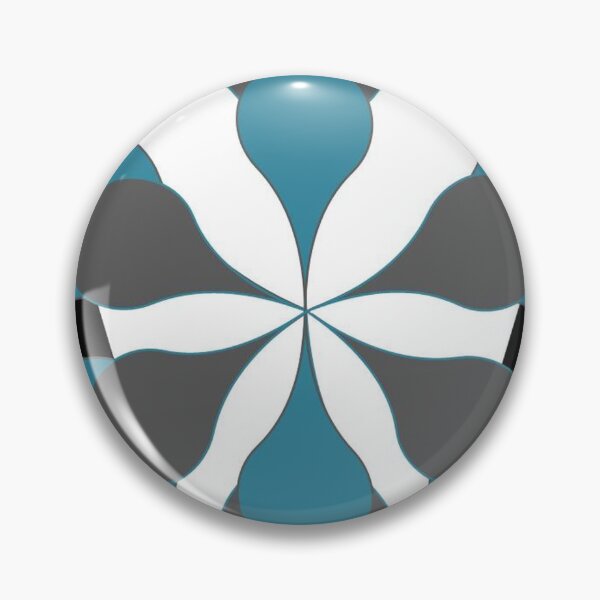 Item preview, Mid-Century Modern 1.4B Teal Grey Flower designed and sold by Old Urban Farmhouse Design Studio.