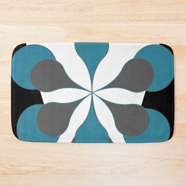 Item preview, Mid-Century Modern 1.4B Teal Grey Flower designed and sold by Old Urban Farmhouse Design Studio.