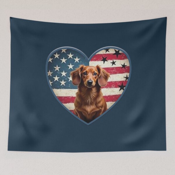 Item preview, Patriotic Dachshund designed and sold by VibeHiveThreads.