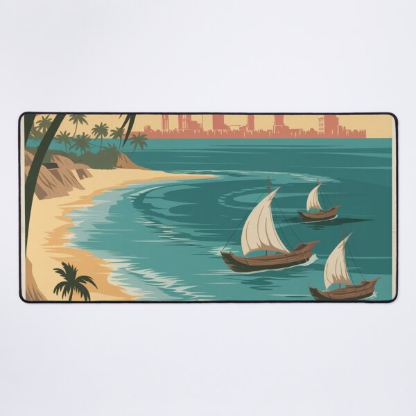 Item preview, Der Es Salaam Vintage Travel Poster designed and sold by TravelerRat.