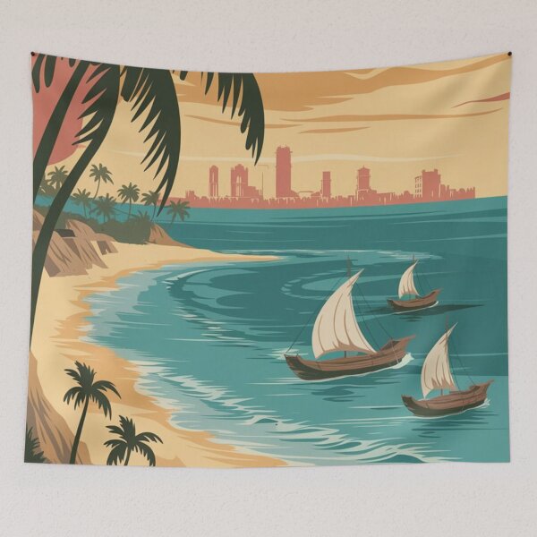 Item preview, Der Es Salaam Vintage Travel Poster designed and sold by TravelerRat.