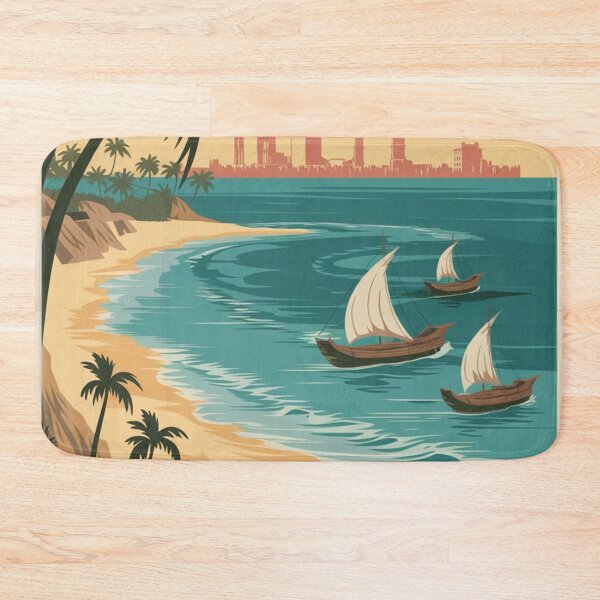 Item preview, Der Es Salaam Vintage Travel Poster designed and sold by TravelerRat.