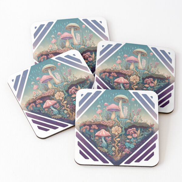 Item preview, Mystical Soil Layers – Psychedelic Plants and Fungi designed and sold by NudnaGrafika.