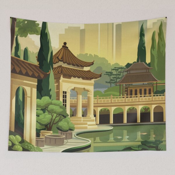 Item preview, Dongguan Vintage Travel Poster designed and sold by TravelerRat.