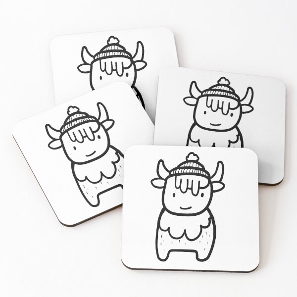 Item preview, Cute Little Highland Cow Wears A Woolly Hat designed and sold by brodyquixote.