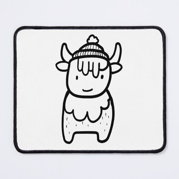 Item preview, Cute Little Highland Cow Wears A Woolly Hat designed and sold by brodyquixote.