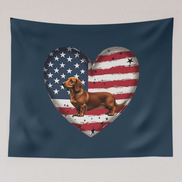 Item preview, Patriot Dachshund designed and sold by VibeHiveThreads.
