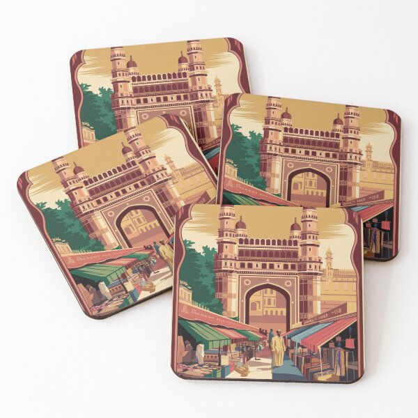 Item preview, Hyderabad Vintage Travel Poster designed and sold by TravelerRat.