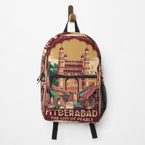 Item preview, Hyderabad Vintage Travel Poster designed and sold by TravelerRat.