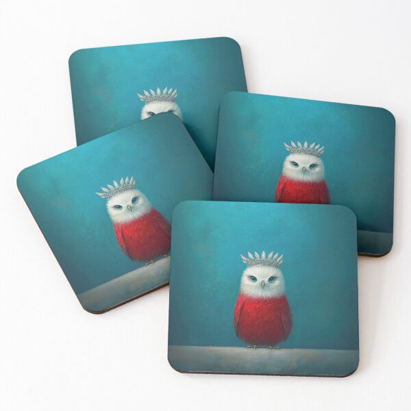 Item preview, Crimson Majesty - Elegant Owl with Regal Crown designed and sold by Magical Art Store.