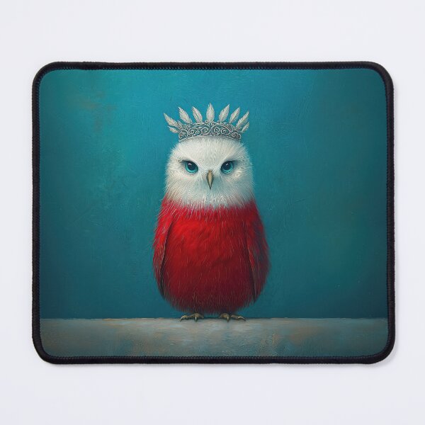 Item preview, Crimson Majesty - Elegant Owl with Regal Crown designed and sold by Magical Art Store.
