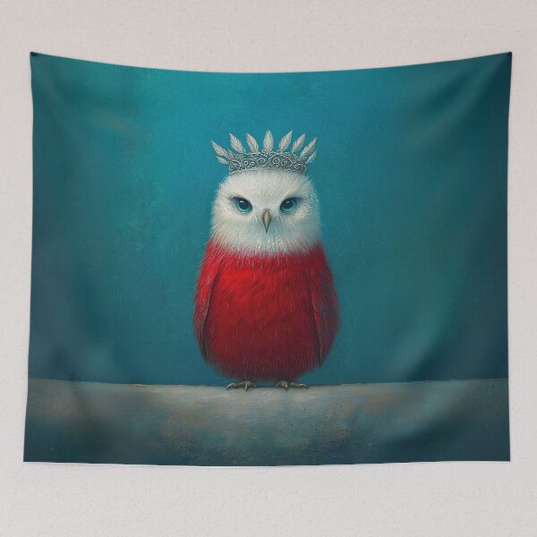 Item preview, Crimson Majesty - Elegant Owl with Regal Crown designed and sold by Magical Art Store.