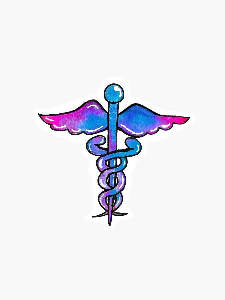 "Watercolor Medical Symbol" Sticker by Manalskii98 Redbubble