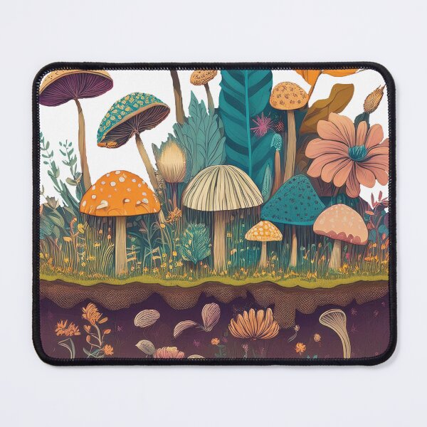 Item preview, Psychedelic World Beneath – Surreal Soil and Plants designed and sold by NudnaGrafika.