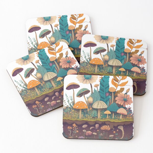 Item preview, Psychedelic World Beneath – Surreal Soil and Plants designed and sold by NudnaGrafika.
