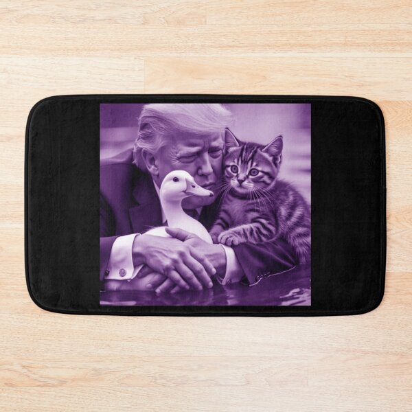 Item preview, Purple President Trump Protect Our Cats and Ducks - Purple Art Print designed and sold by Earth Nature Creations.