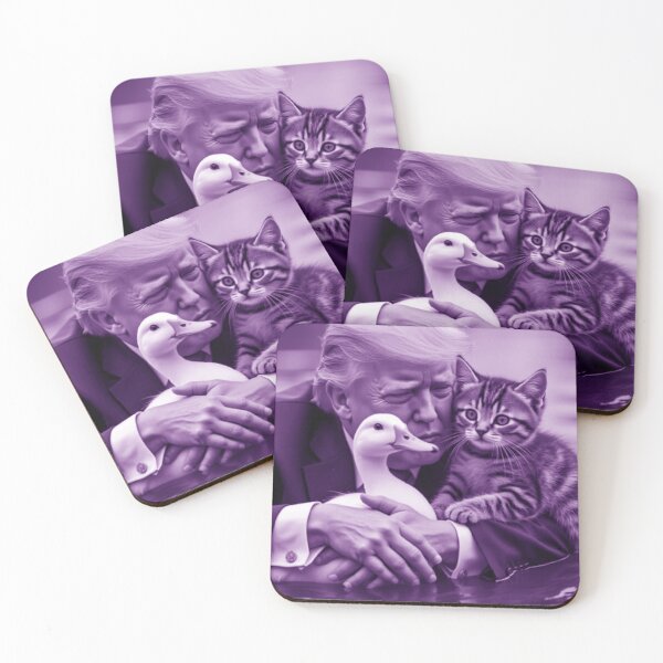 Item preview, Purple President Trump Protect Our Cats and Ducks - Purple Art Print designed and sold by Earth Nature Creations.