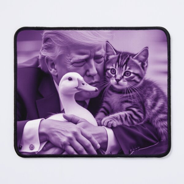 Item preview, Purple President Trump Protect Our Cats and Ducks - Purple Art Print designed and sold by Earth Nature Creations.