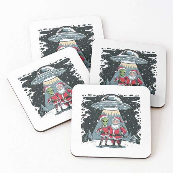 Item preview, UFO santa claus and Alien abduction  merry Christmas xmas believe designed and sold by BHMARTS.
