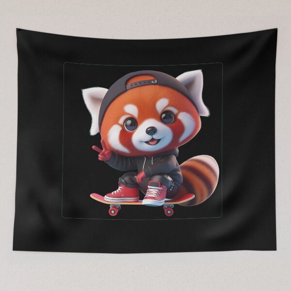 Item preview, Kawaii Red Panda Cool Skater designed and sold by inurey.