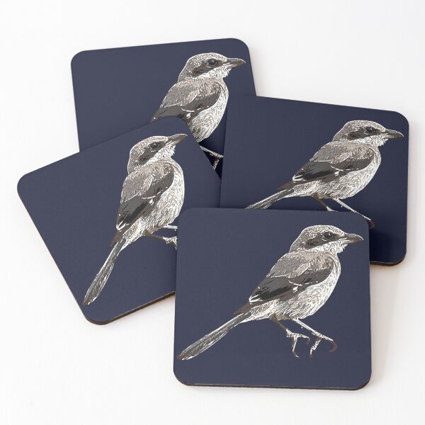 Item preview, Iberian Gray Shrike White Alternate Design  designed and sold by designsasstultd.