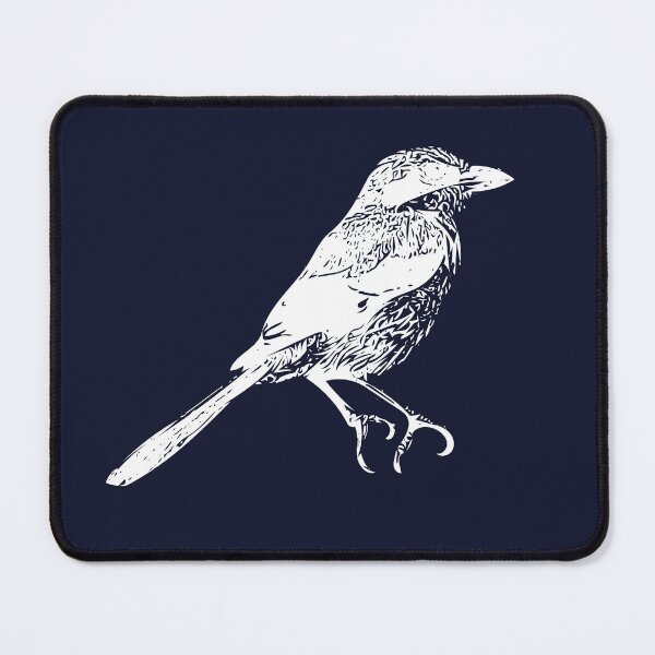 Item preview, Iberian Gray Shrike White Design designed and sold by designsasstultd.
