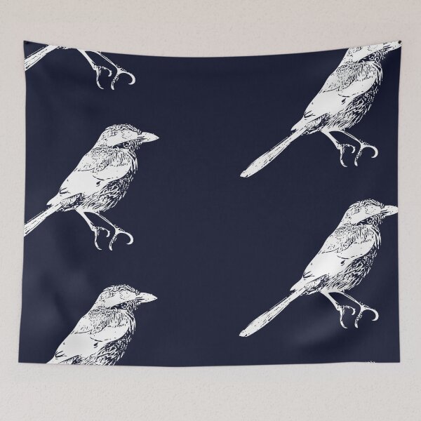 Item preview, Iberian Gray Shrike White Design  designed and sold by designsasstultd.