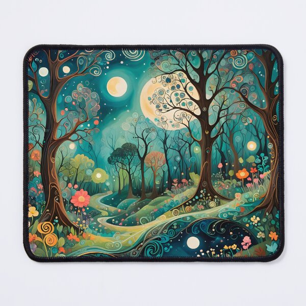 Item preview, Moonlit enchanted fantasy forest designed and sold by artedamensagem.