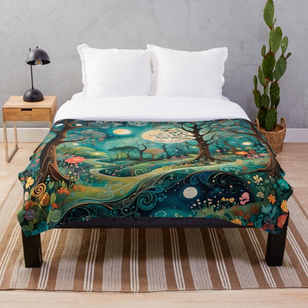 Item preview, Moonlit enchanted fantasy forest designed and sold by artedamensagem.